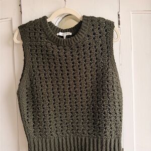 Frame Denim Olive Sleeveless Sweater